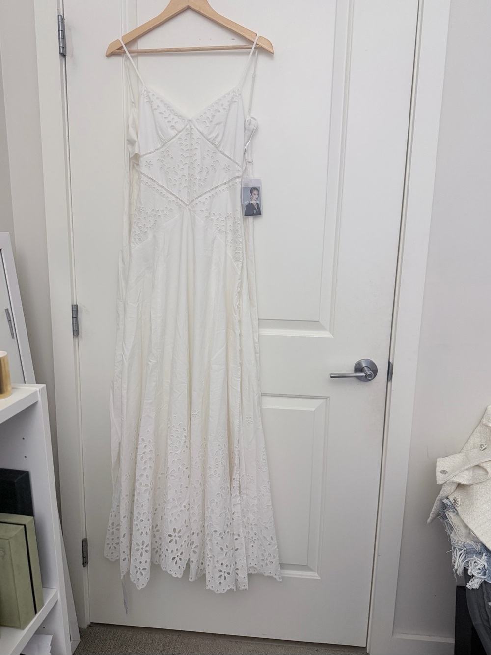 Self-Portrait White Eyelet Cotton Maxi Dress - Picture 5 of 7